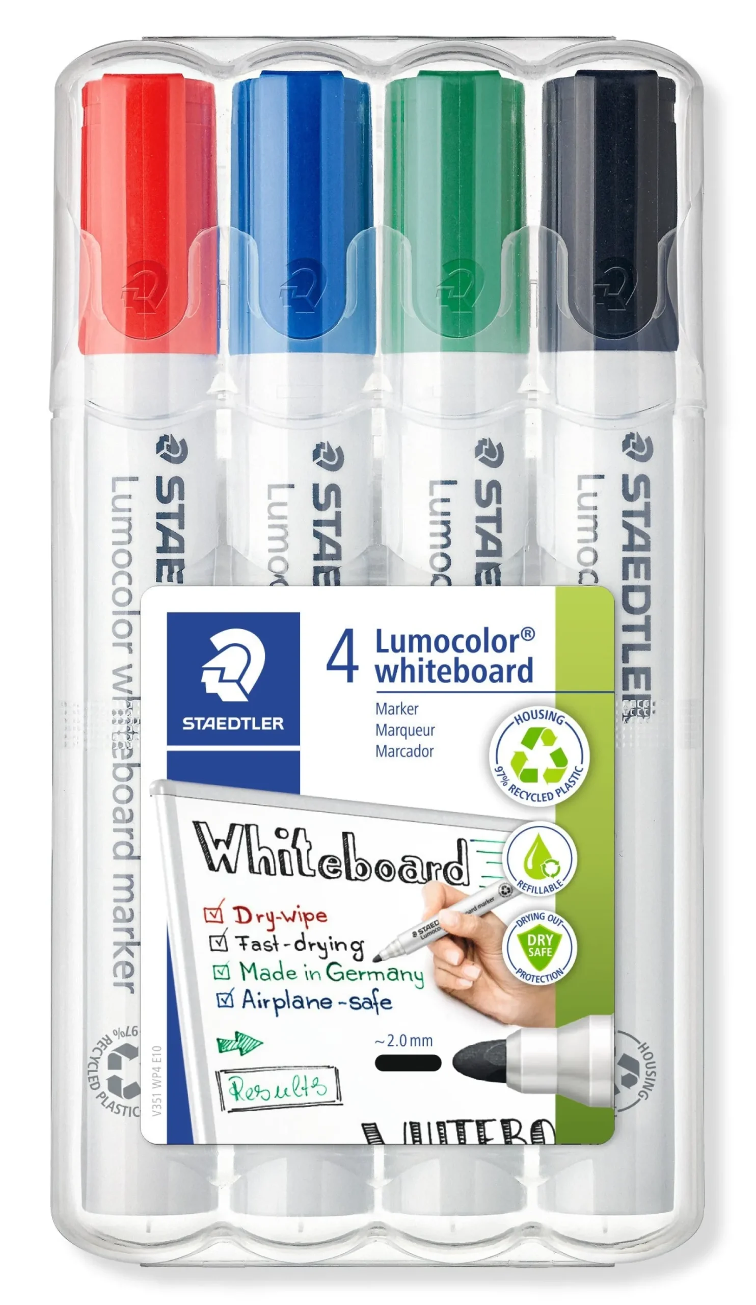Staedtler Marcador Quadro Branco Lumocolor 4 unidades
