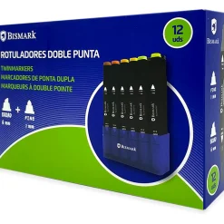 Bismark Marcadores Colorir 2 Pontas 12 Unidades