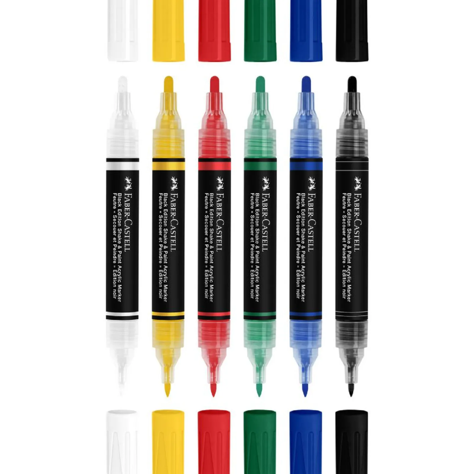 Clearance Faber Castell Marcadores Colorir Acrílicos Black Edition 6 Unidades