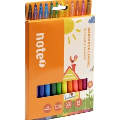 Note! Marcadores Colorir Lavaveis 12 Unidades