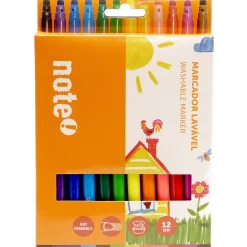 Note! Marcadores Colorir Lavaveis 12 Unidades