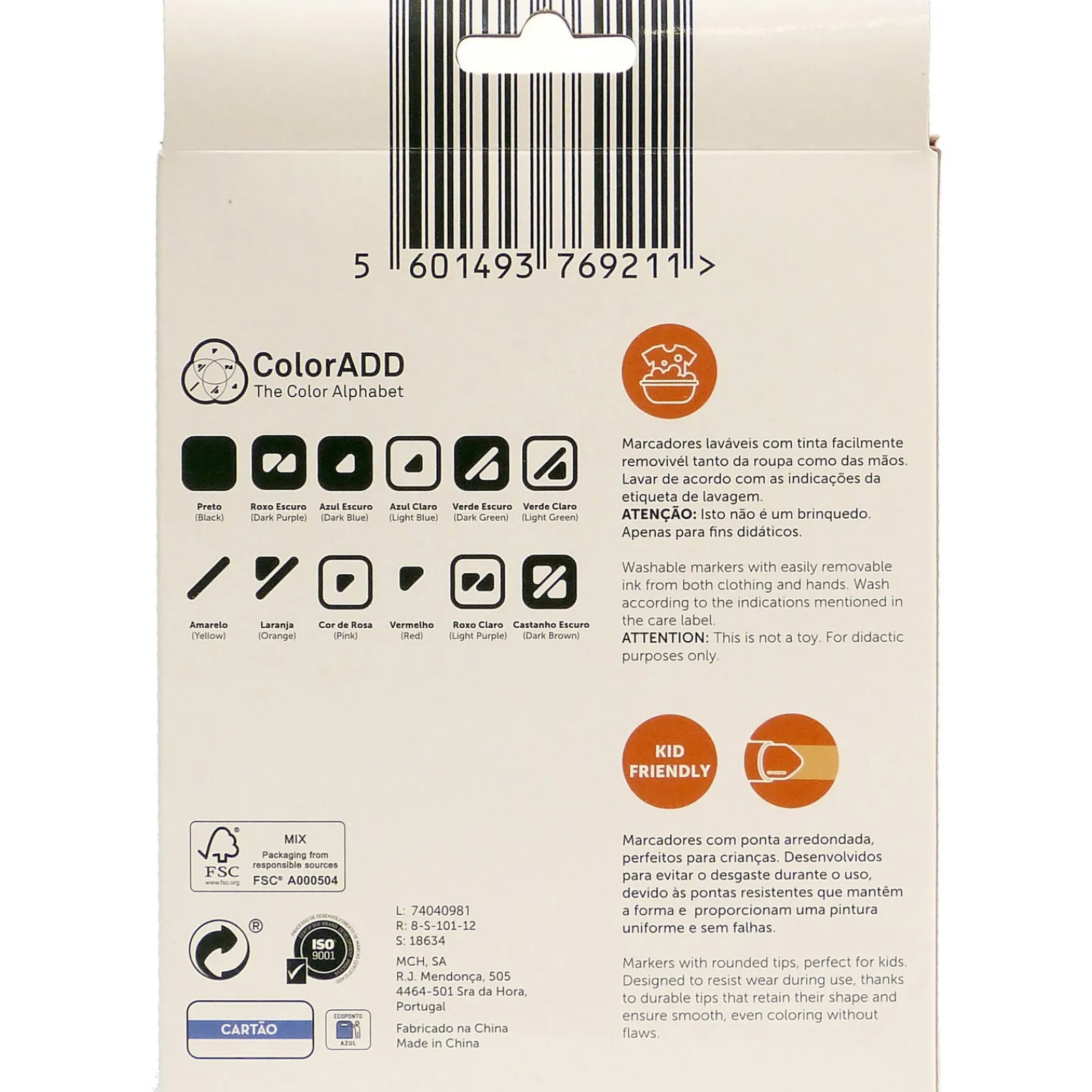 Note! Marcadores Colorir Lavaveis 12 Unidades