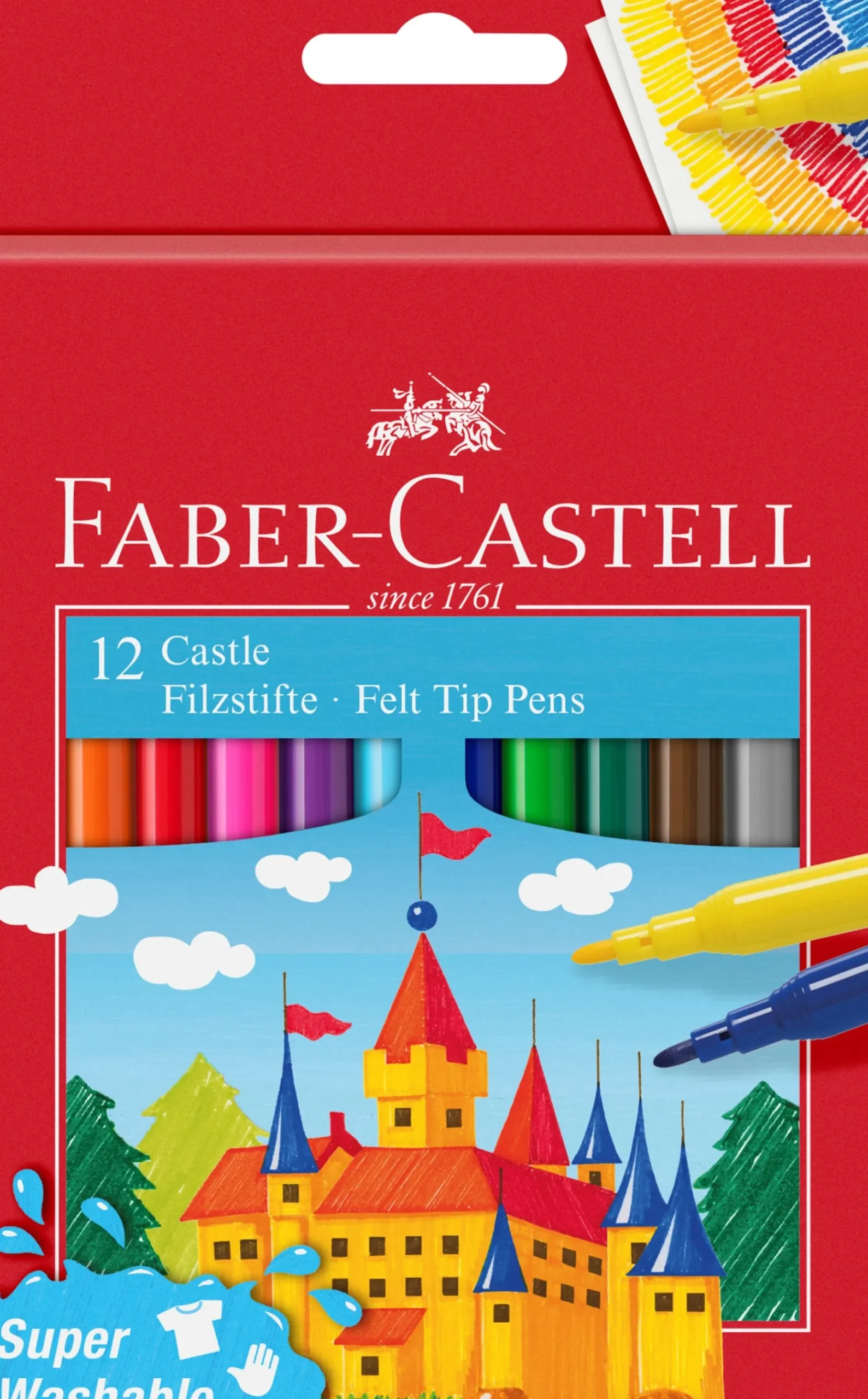 New Faber Castell Marcadores de Colorir Finos 12 unidades