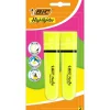 Online Bic Marcadores Fluor Flat Amarelo Neon 2 Unidades