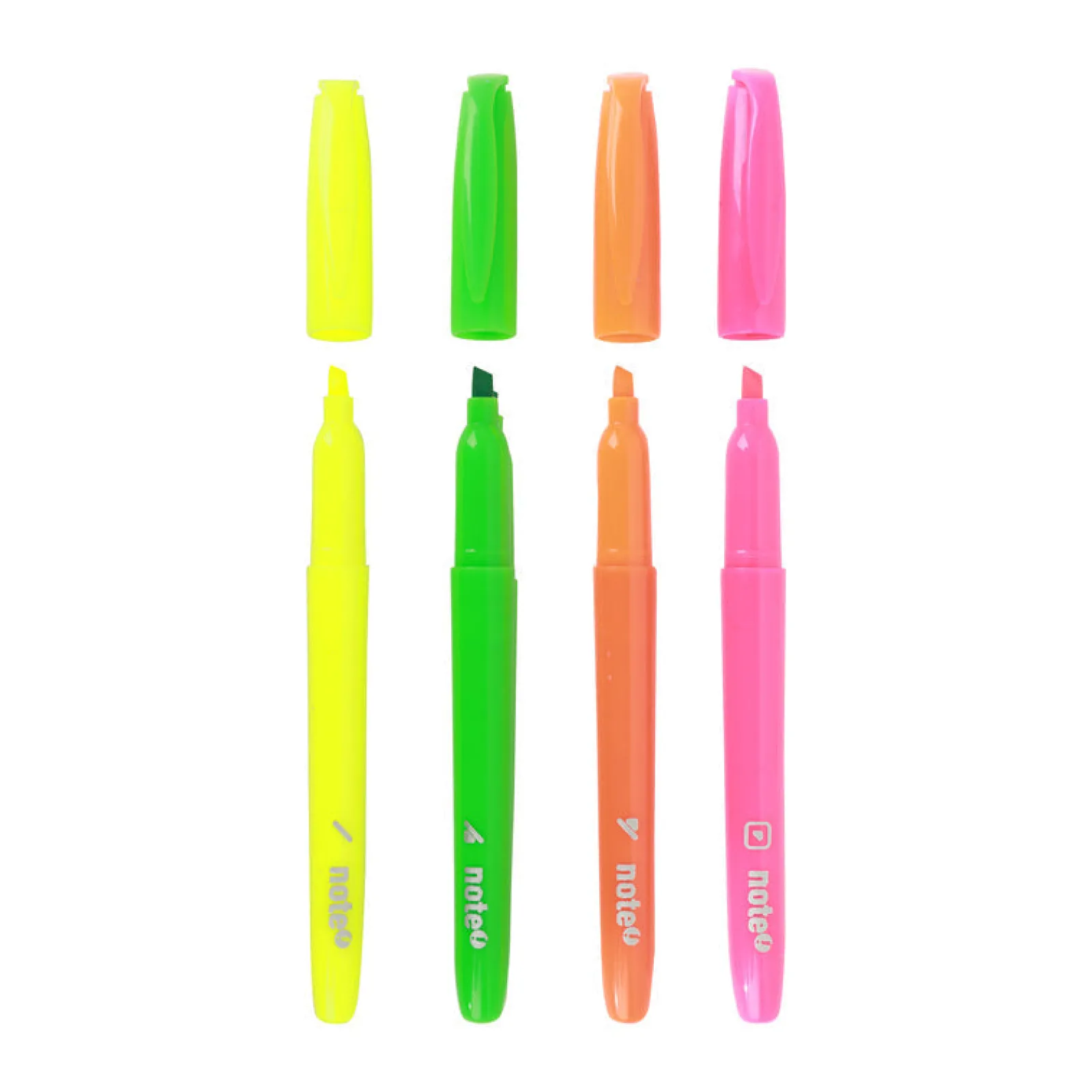 New Note! Marcadores Fluorescentes Finos 4 unidades