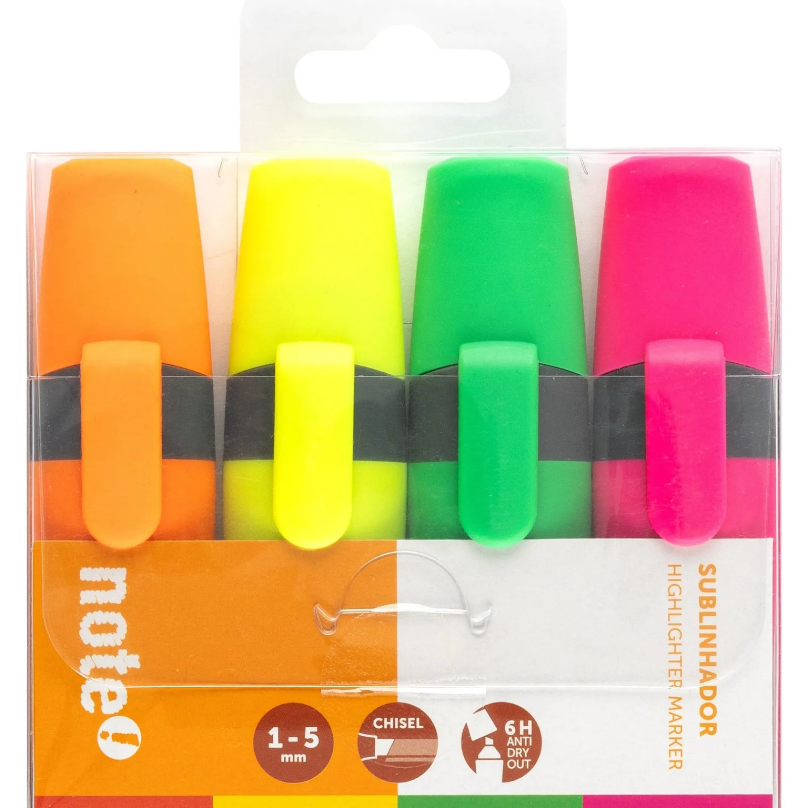 Note! Marcadores Fluorescentes 4 unidades