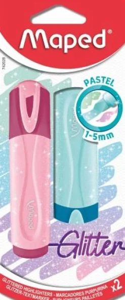 Maped Marcadores Glitter Pastel 2 unidades