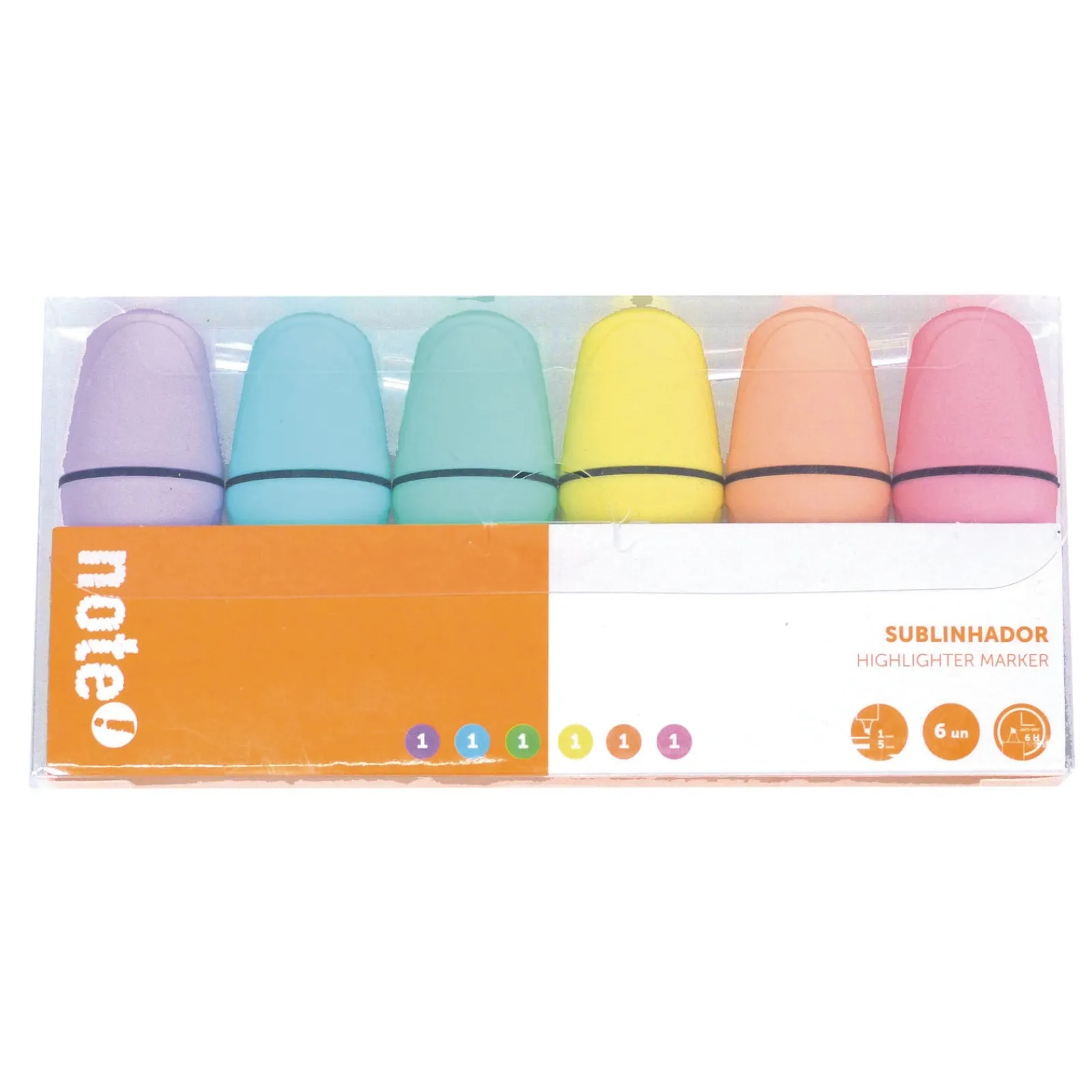 Best Note! Marcadores Mini Pastel 6 unidades