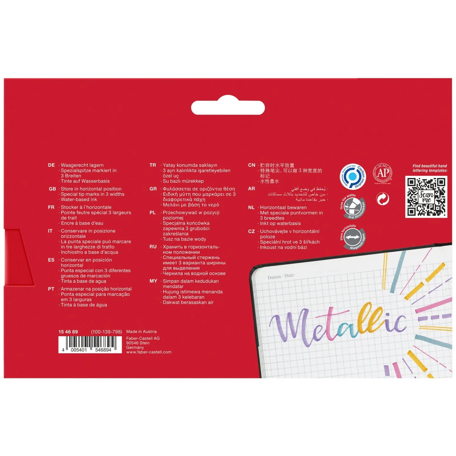 Discount Faber Castell Marcadores Textliner Metálico 8 unidades