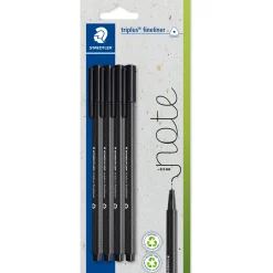 Staedtler Marcadores Triplus Fineliner 3+1 Preto