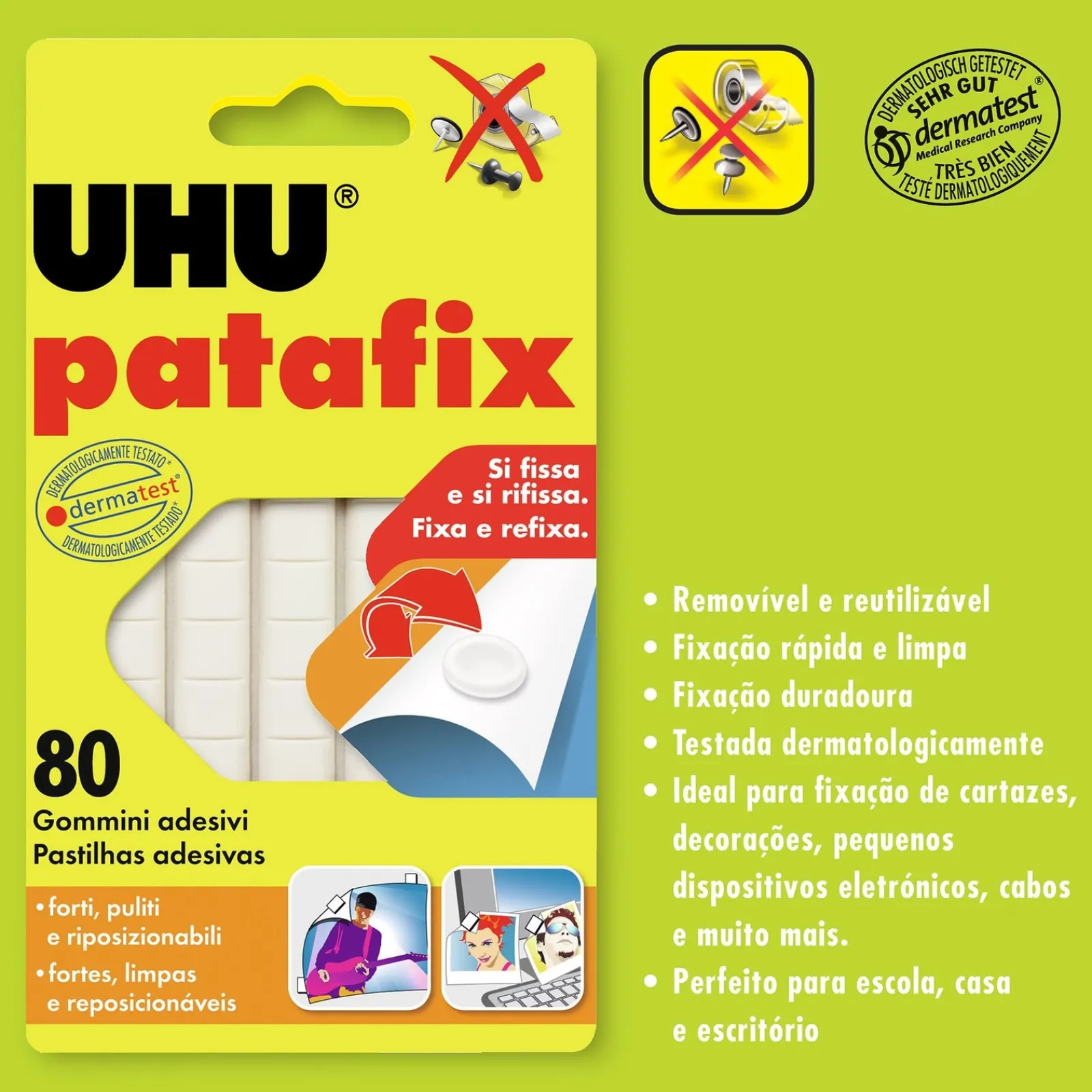 Hot Uhu Massa Adesiva Patafix 60g Branca