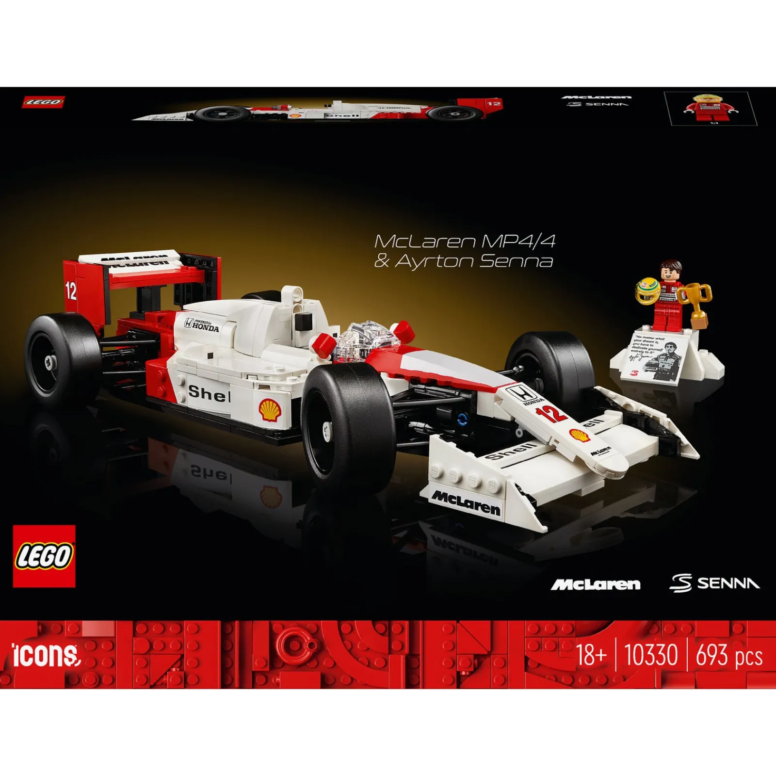 Lego-Icons Mclaren Mp4/4 E Ayrton Senna