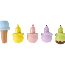 Sem Marca Mini Marcador Fluor Gelado 5 Unidades