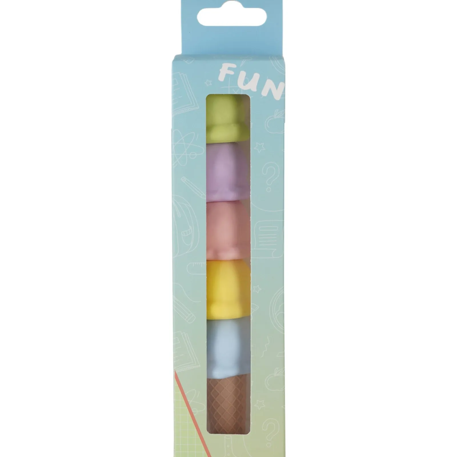 Sem Marca Mini Marcador Fluor Gelado 5 Unidades