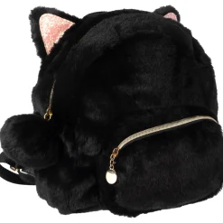 Outras Marcas Mini Mochila Peluche Preto