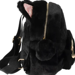 Outras Marcas Mini Mochila Peluche Preto