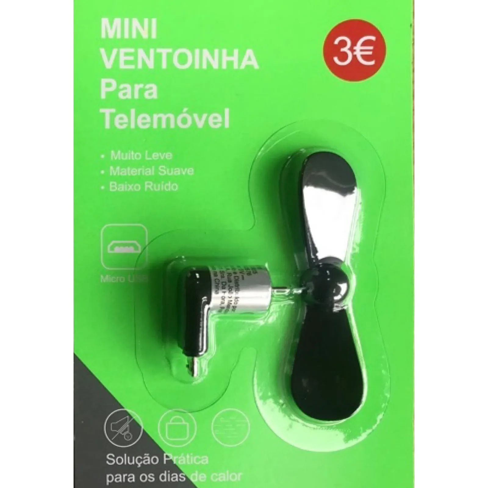 Echo Mini Ventoinha Para Telemóvel Micro Usb