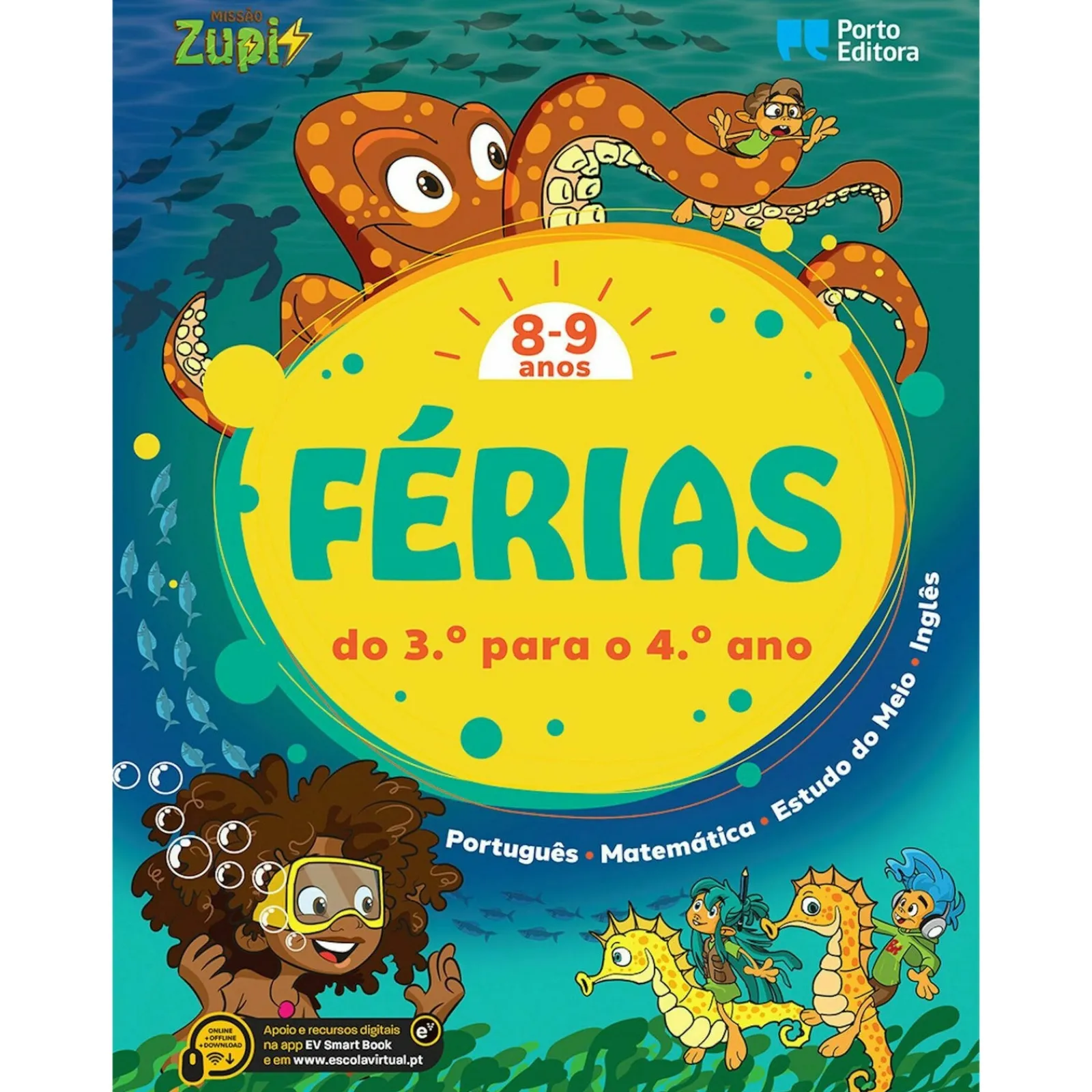 New Note! Online Missão Zupi Férias - 8-9 Anos - Português, Matemática, Estudo do Meio e Inglês (do 3.º para o 4.º Ano)