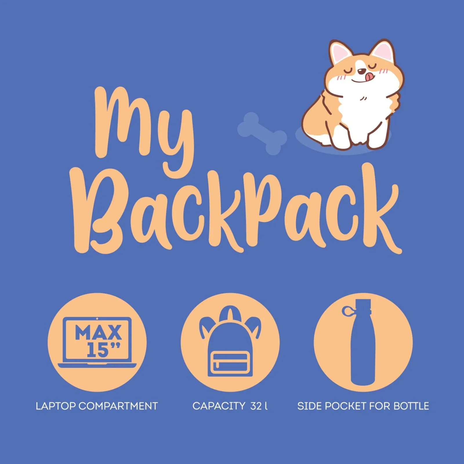 Legami Mochila - Corgi