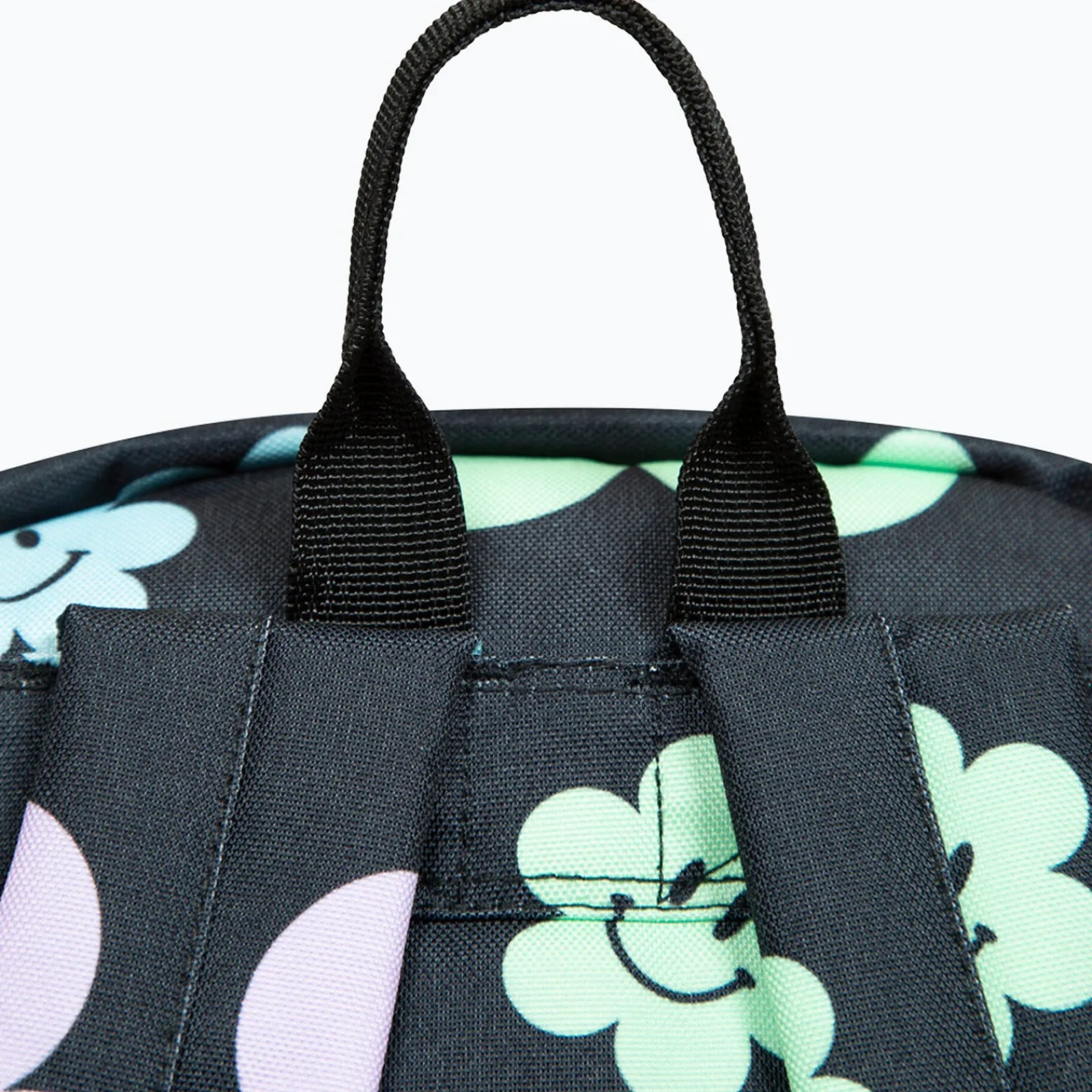 Hype Mochila Badge Black Happy Flowers