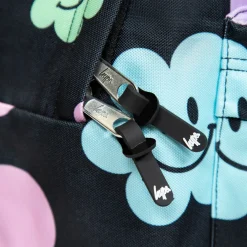 Hype Mochila Badge Black Happy Flowers