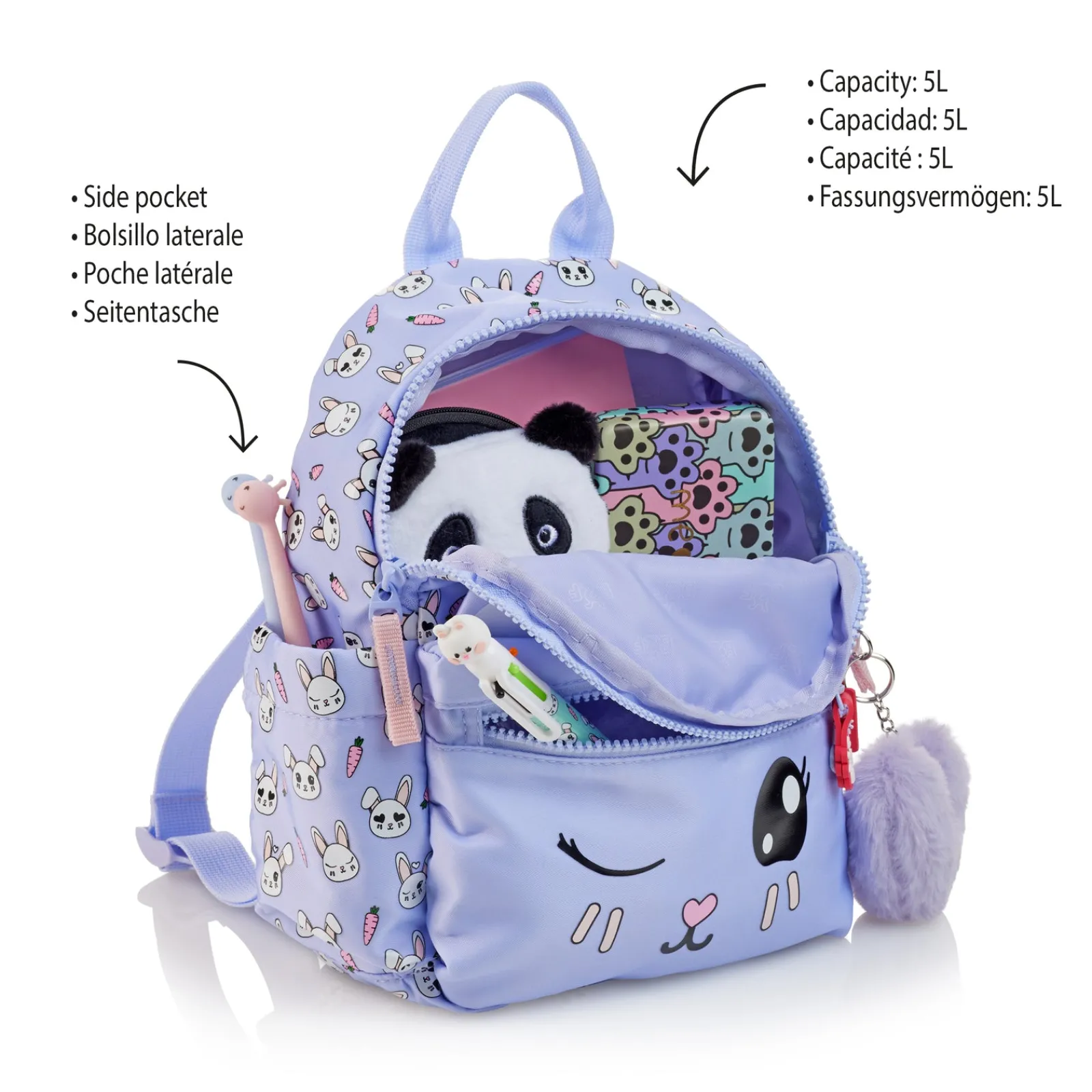 Apli Mochila Mini com 2 Compartimentos Coelho
