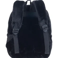 Marshmallow Mochila Pequena Preta Furry