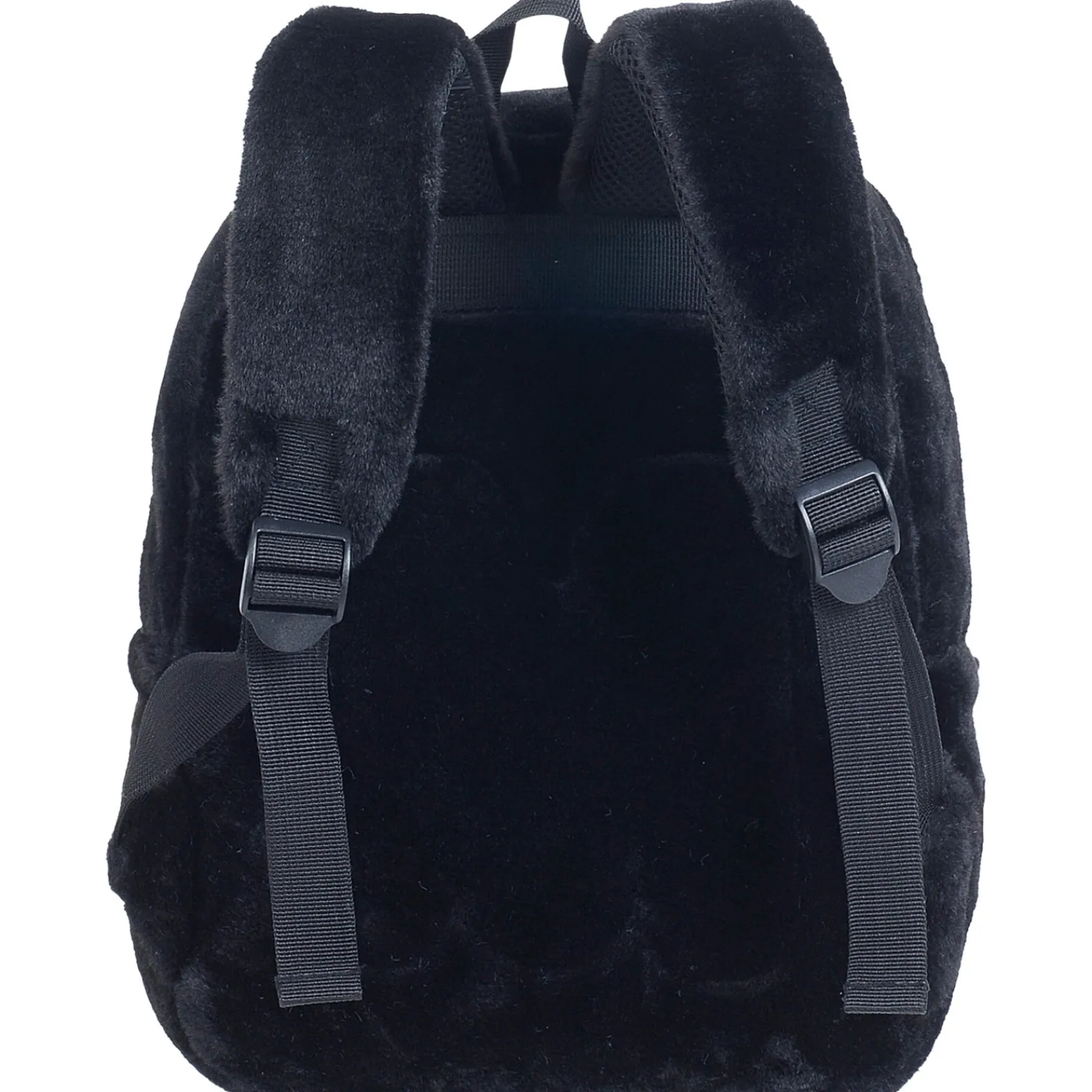 Marshmallow Mochila Pequena Preta Furry