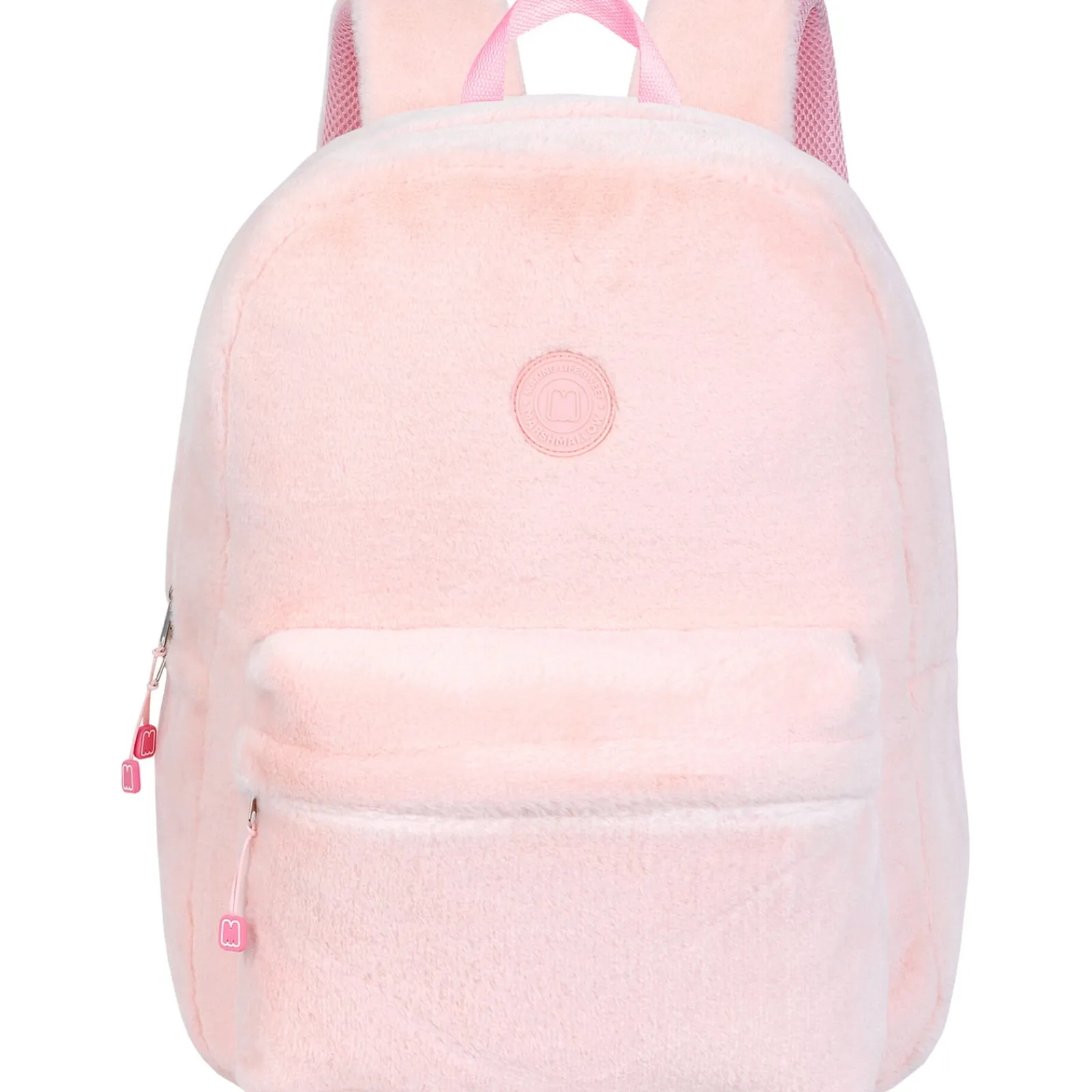 Marshmallow Mochila Pequena Rosa Furry