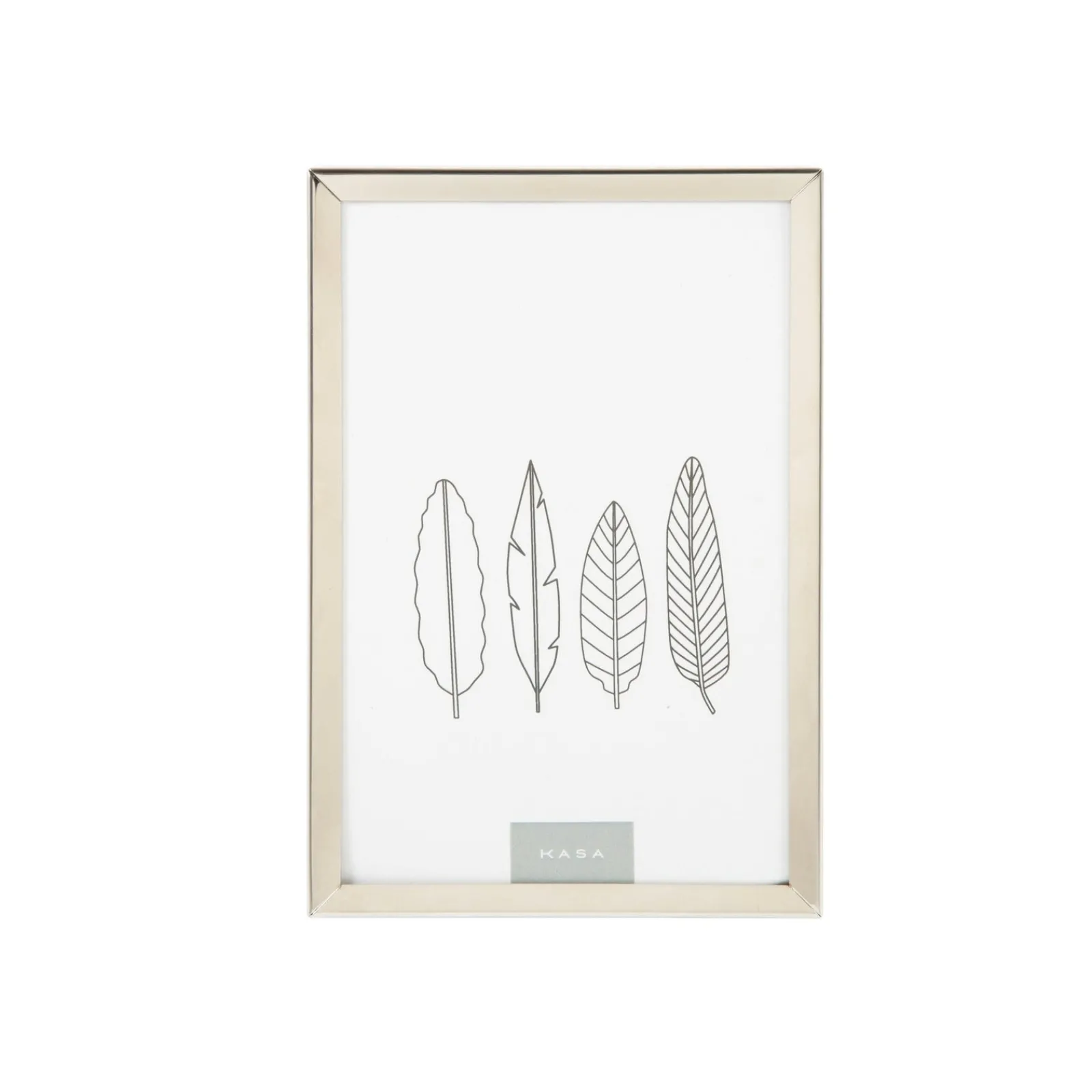 New Kasa Moldura Prateada Lisa 10 x 15cm