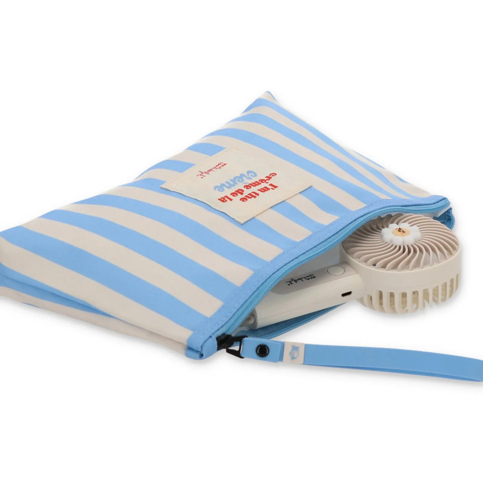 Mr Wonderfull Nécessaire Riscas Azul Bege - I'M Crème