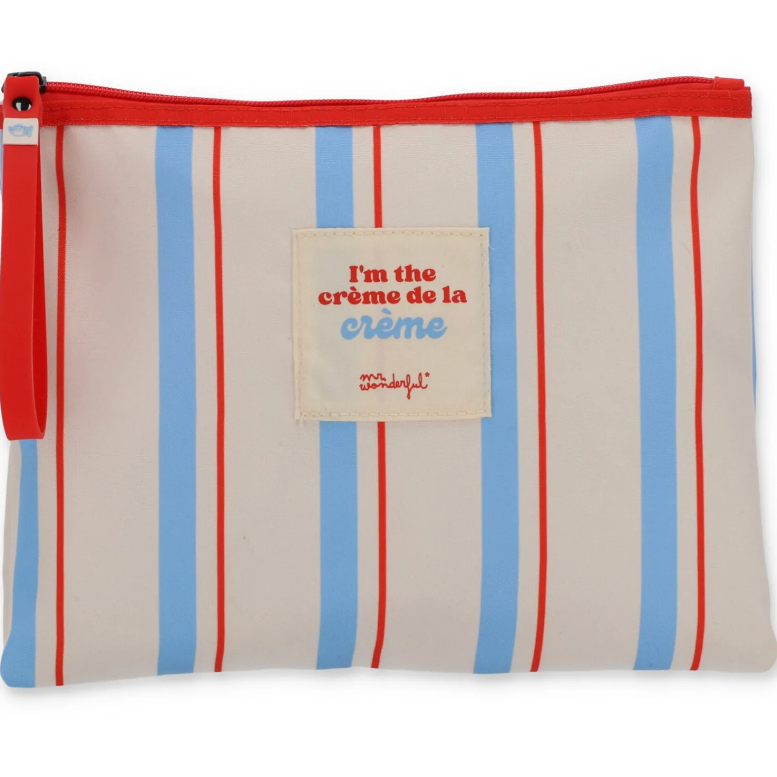 Outlet Mr Wonderfull Nécessaire Riscas Azul Vermelho Bege