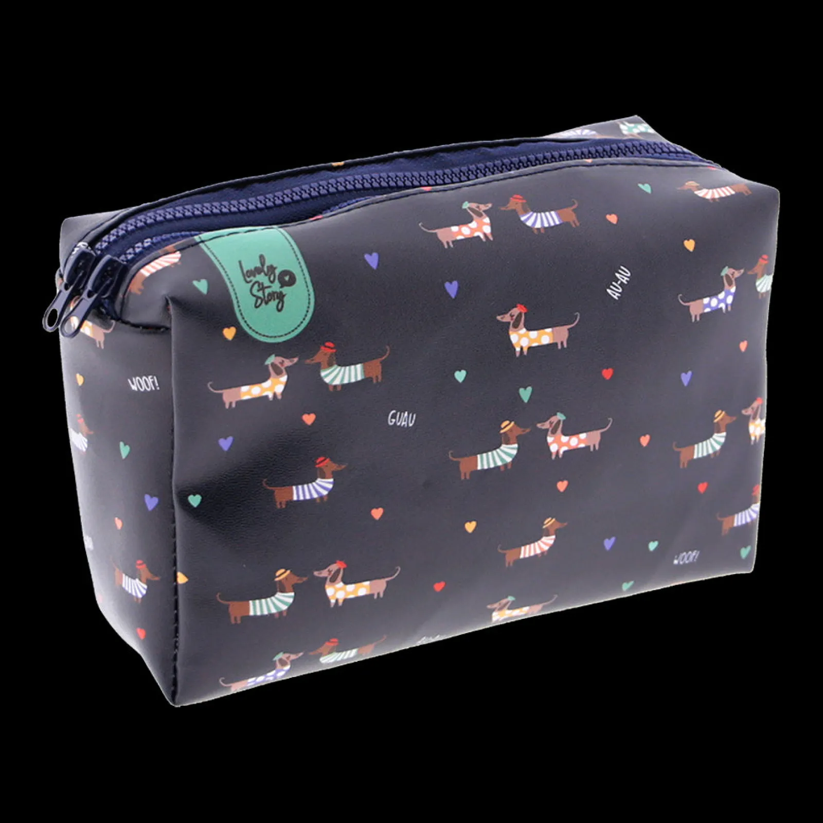 New Aurea Necessaire com Dois Fechos - Blue Guau