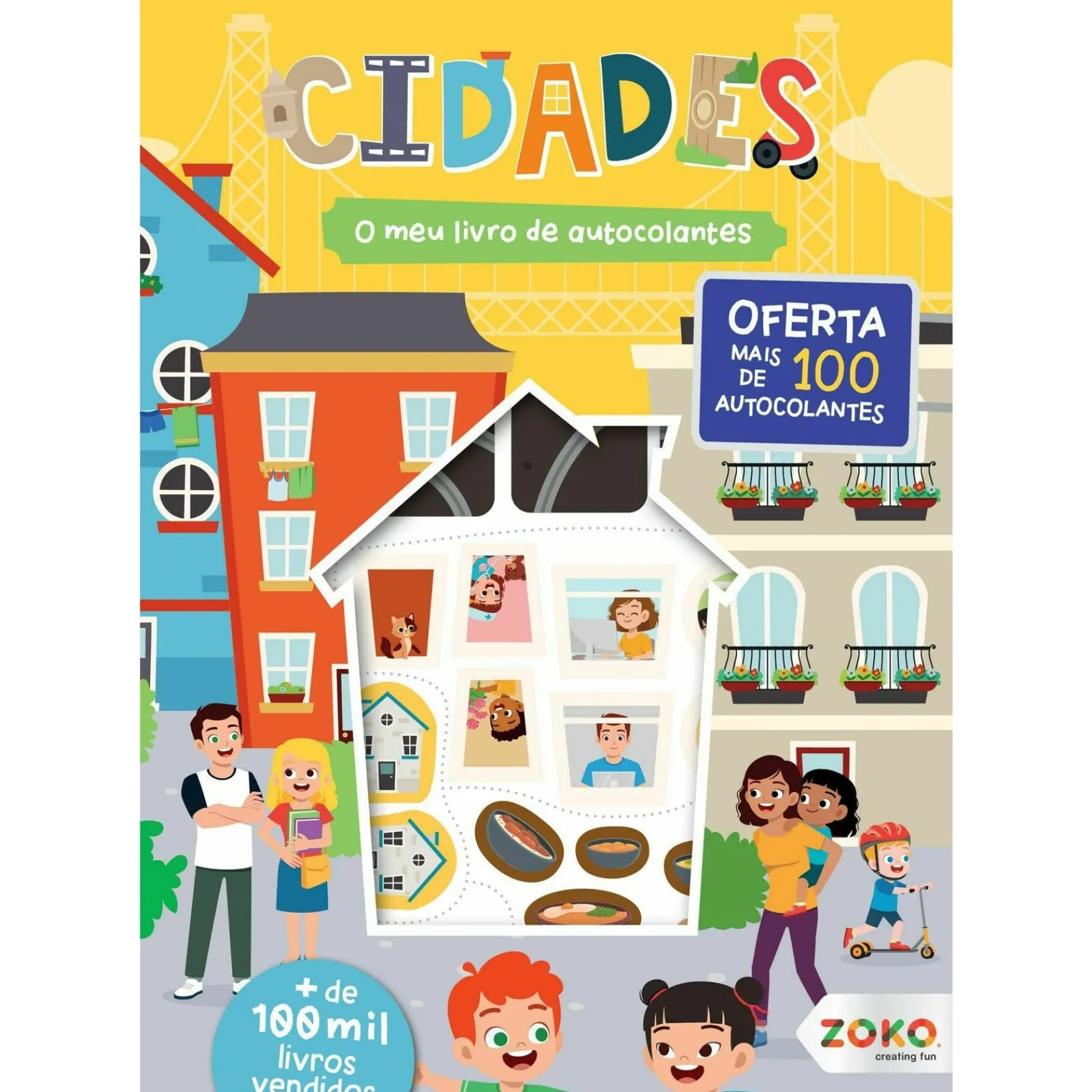 Zoko O Meu Livro de Autocolantes - Cidades: Livro de Atividades com Oferta de Autocolantes de Zero a Oito