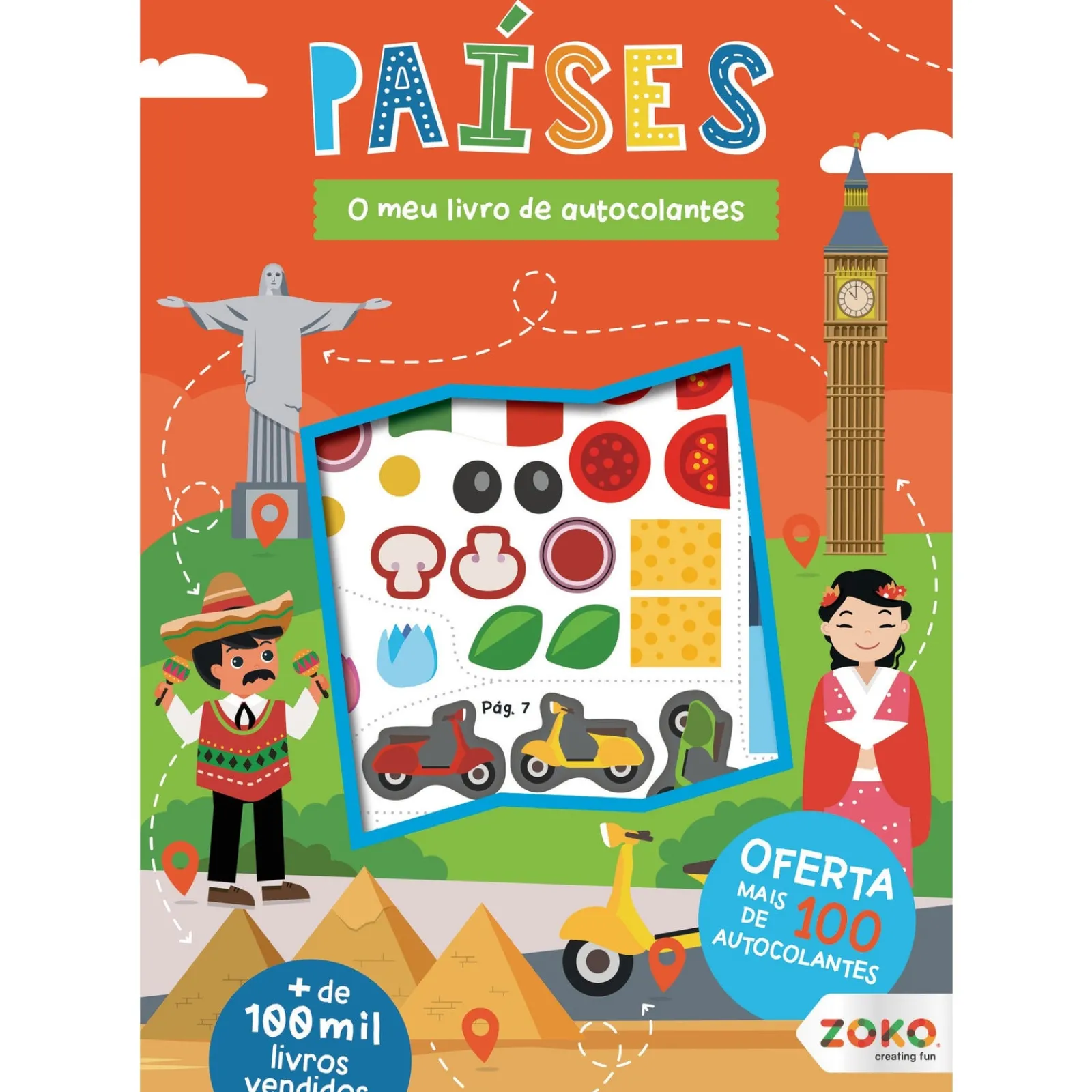 Discount Zoko O Meu Livro de Autocolantes - os Países: Livro de Atividades com Oferta de Autocolantes