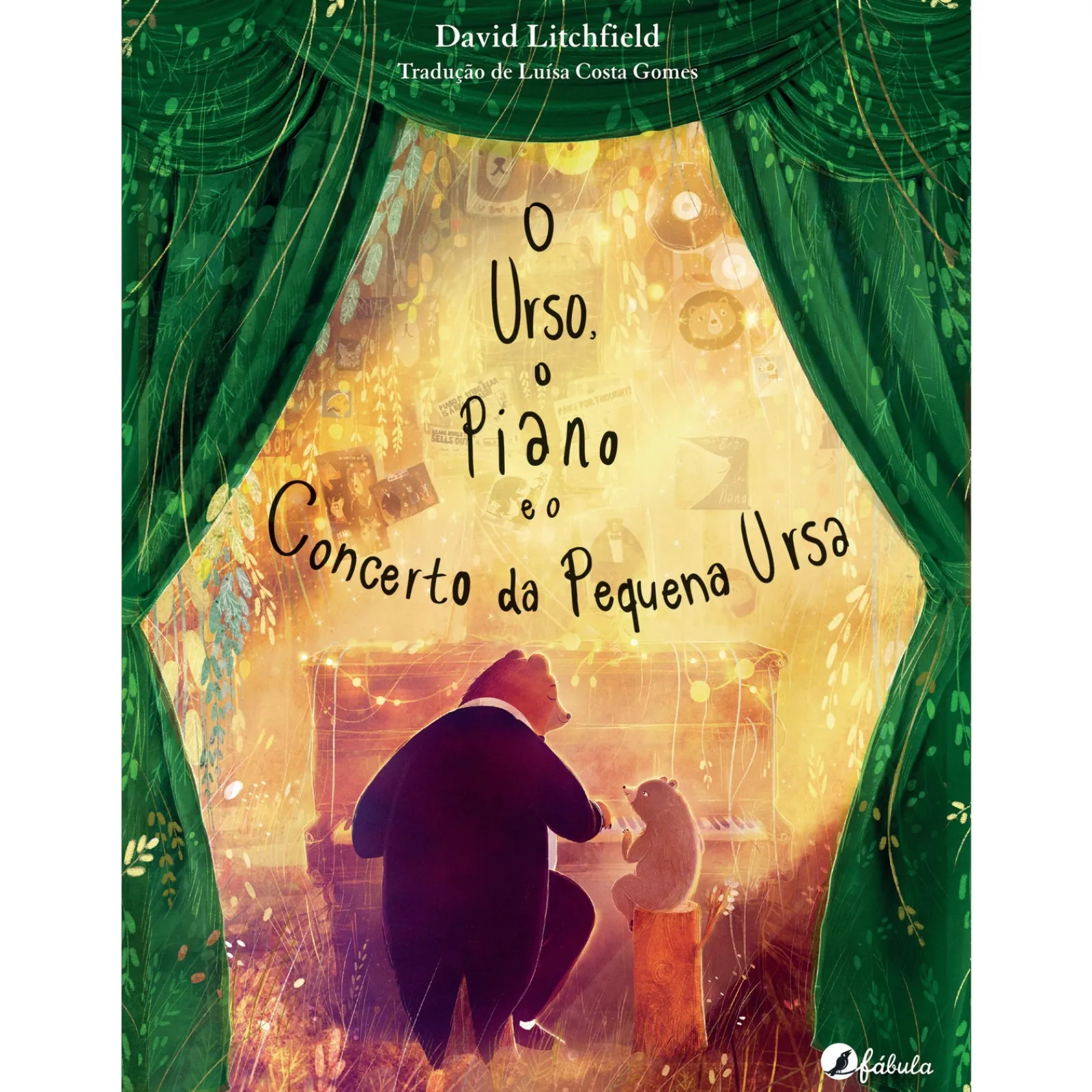 Fábula O Urso, o Piano e o Concerto da Pequena Ursa de David Litchfield