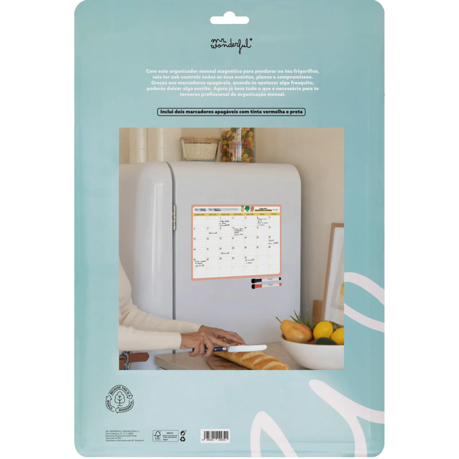 Mr. Wonderful Organizador Com Quadro Magnético