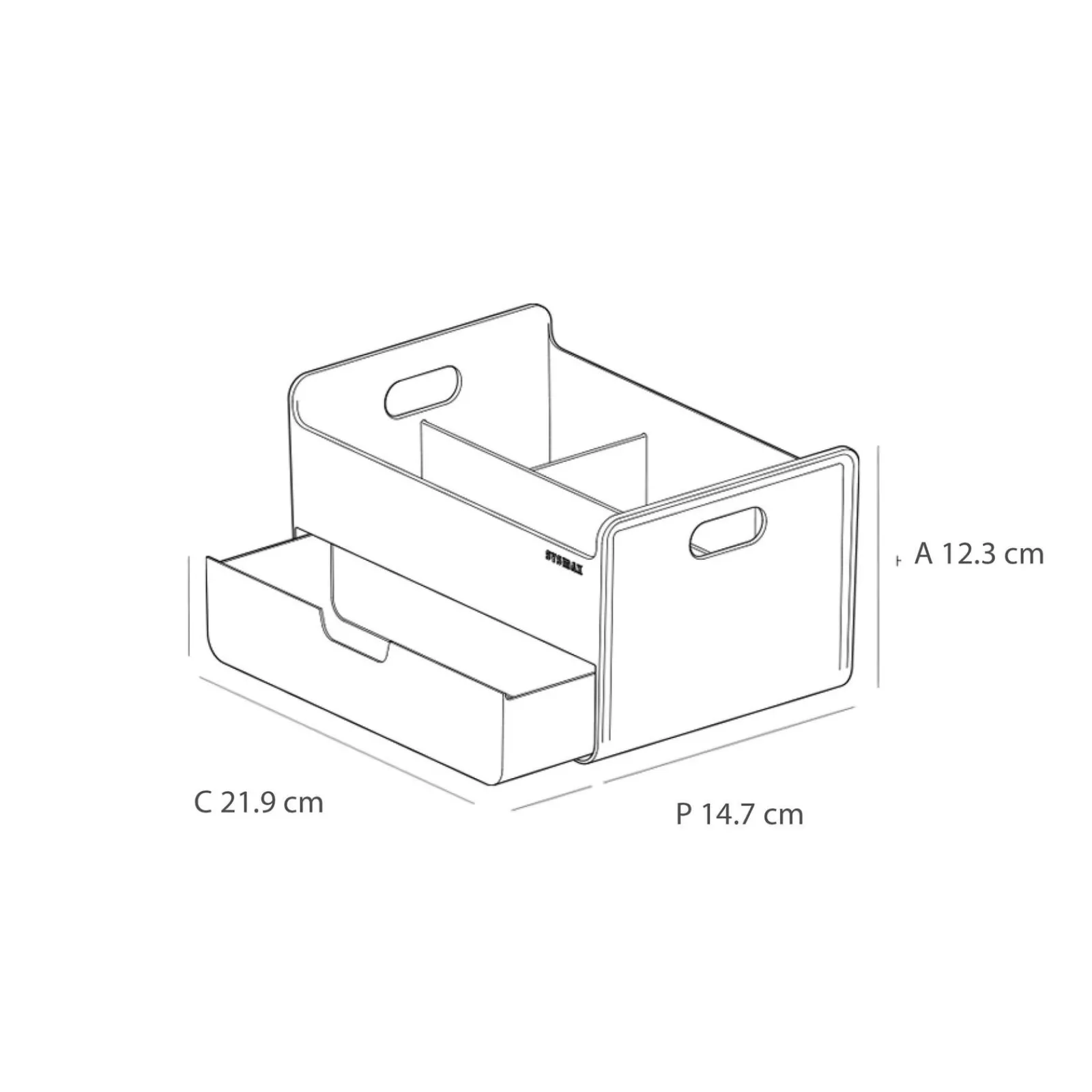 Litem Organizador Secretária Combo Desk Azul Sysmax