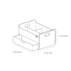 Hot Litem Organizador Secretária Combo Desk Branco Sysmax