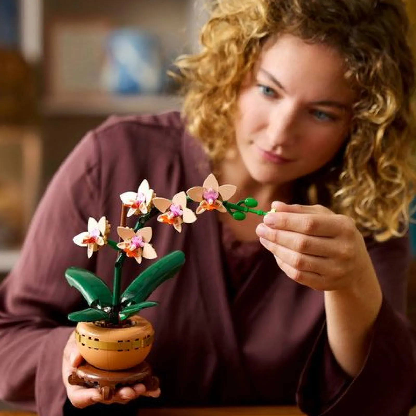 Lego Orquídea Em Miniatura