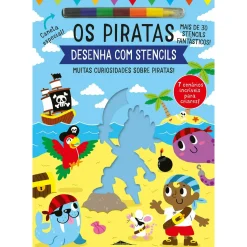 Booksmile Os Piratas - Desenha com Stencils de Elizabeth Golding