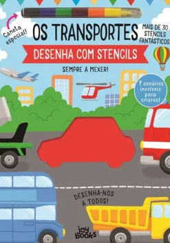 Joybooks Os Transportes de Amanda Lott - Desenha com Stencils Sempre a Mexer!