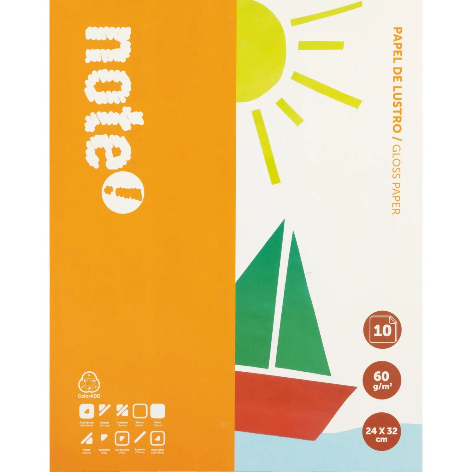 Note! Papel de Lustro 24 x 32cm 10 Folhas