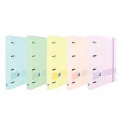 Oxford Pasta A4 Lombada Estreita com Elástico e Recarga Pastel (artigo sortido)