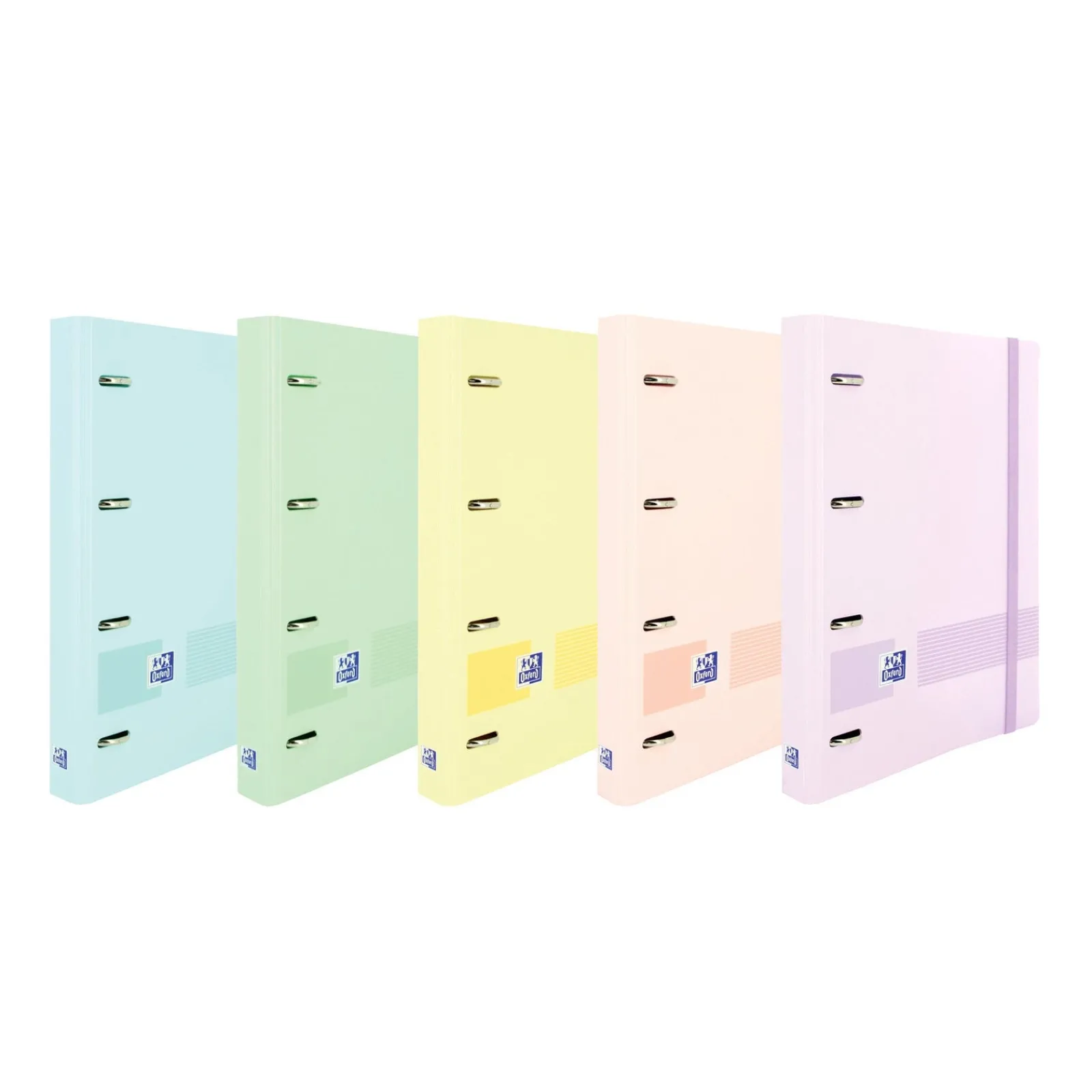 Oxford Pasta A4 Lombada Estreita com Elástico e Recarga Pastel (artigo sortido)