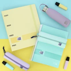 Oxford Pasta A4 Lombada Estreita com Elástico e Recarga Pastel (artigo sortido)