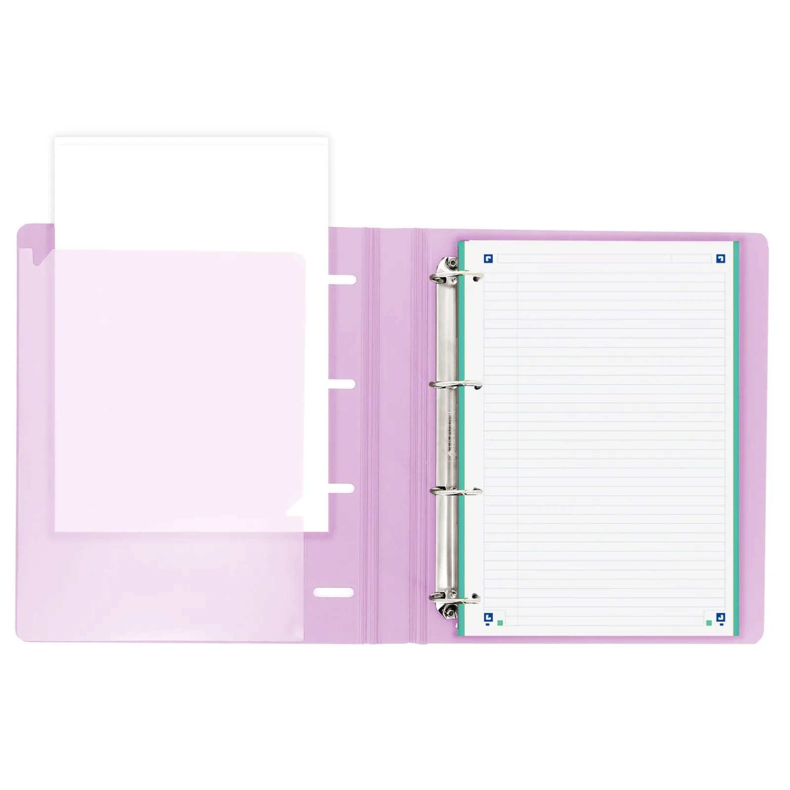 Oxford Pasta A4 Lombada Estreita com Elástico e Recarga Pastel (artigo sortido)