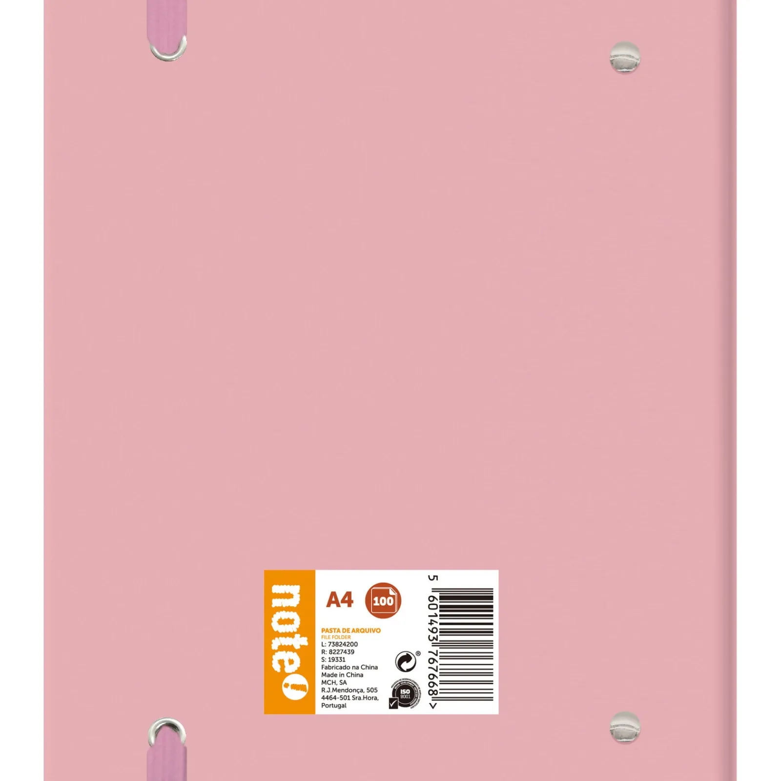 New Note! Pasta Arquivo A4 Com Recarga 100 Folhas 100G Pastel Note