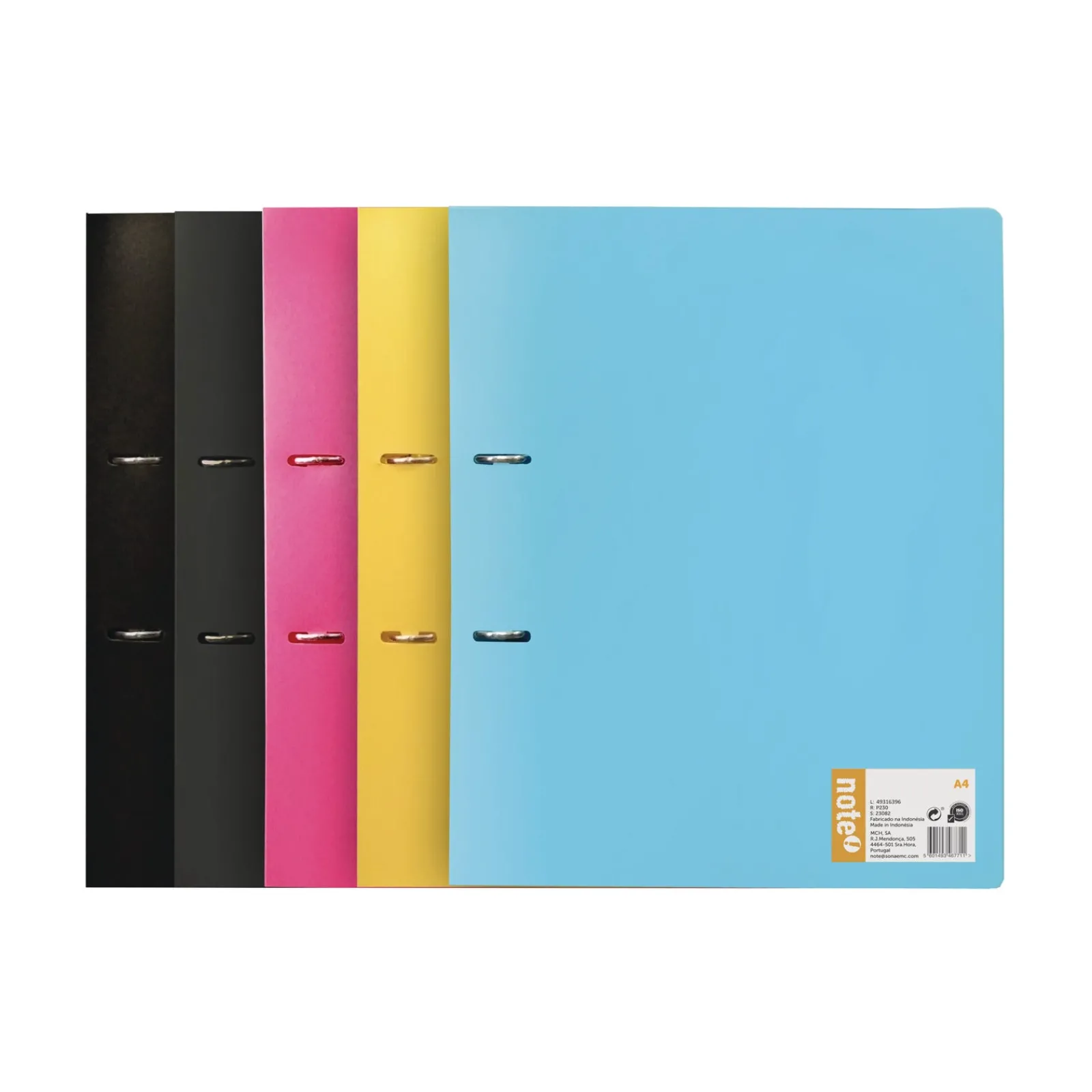 New Note! Pasta de Arquivo A4 Lombada Estreita (várias cores)