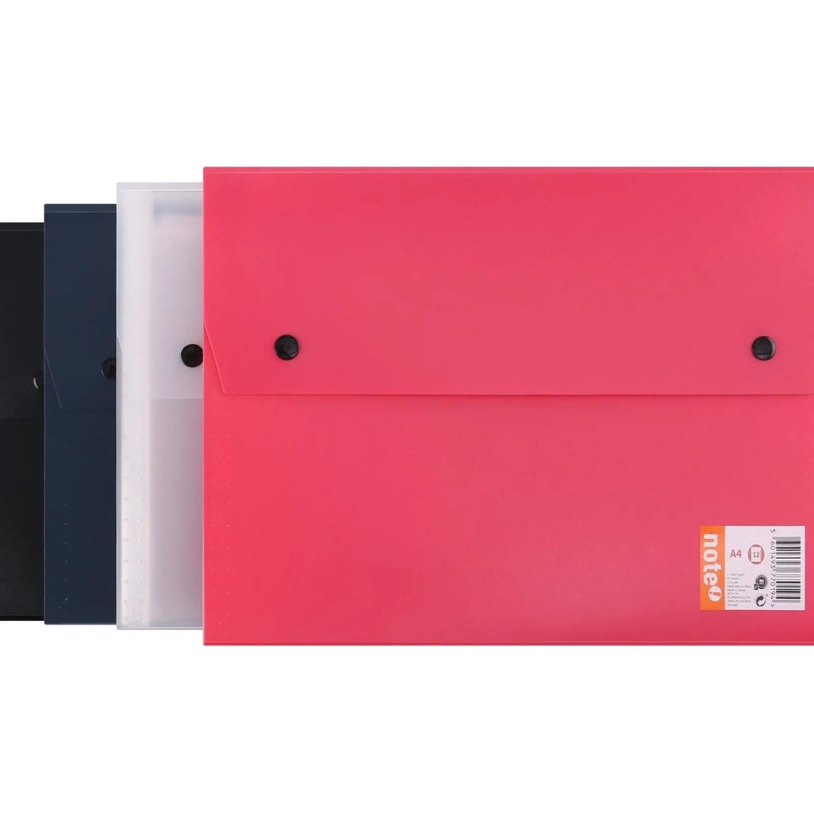 Note! Pasta Fole A4 Com 12 Divisórias Sortido